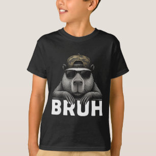 Funny Graphic Meme Capybara Bruh For Boys Girls Me T-Shirt