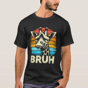 Funny Graphic Meme Giraffe Bruh For Boys Girls Men T-Shirt