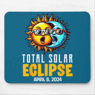 Funny Graphic Total Solar Eclipse Usa Sun Mouse Pad