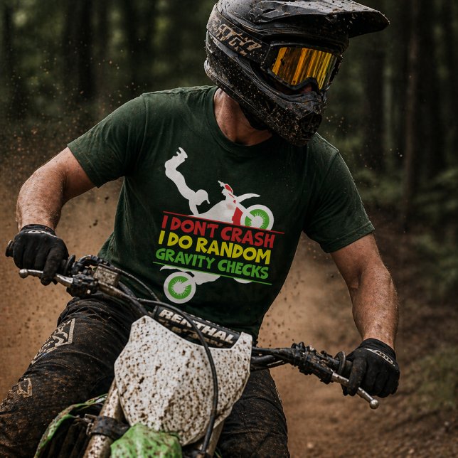 Funny Gravity Check Cyclist Shirt | Bold Minimalis (Creator Uploaded)