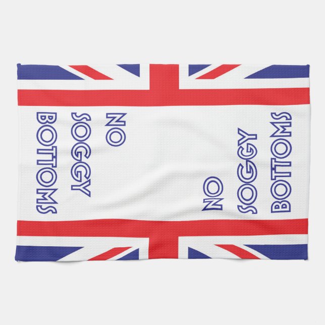 Funny Great British Bake Off Soggy Bottoms Tea Towel (Horizontal)
