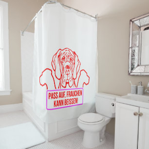 Funny Great Dane Dogs Statement Shower Curtain