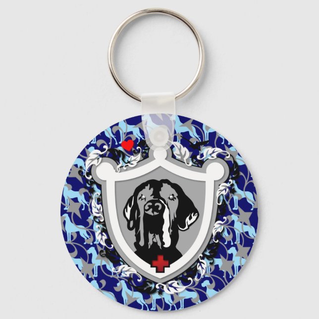 Funny Great Dane Ilios  Key Ring (Front)