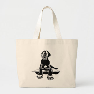 Funny Great Dane Ilios  Large Tote Bag