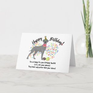 Funny Great Dane Pet Dog Birthday Card