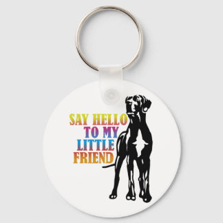 Funny Great Dane Picture Key Ring