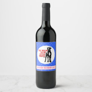 Funny Great Dane Winner Wine Label
