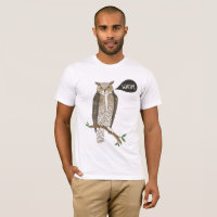 Funny Great Horned Owl WHOM Grammar 