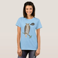 Funny Great Horned Owl WHOM Grammar T-Shirt