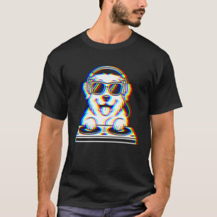 Funny Great Pyrenees DJ Glitch Rave EDM Music Part T-Shirt