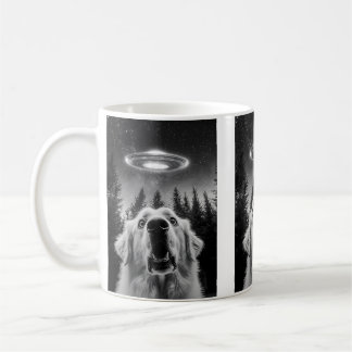 Funny Great Pyrenees Ufo Selfie Coffee Mug