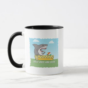 Funny Great White Wine Shark Mug
