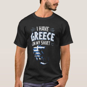 Funny Greece Map Hellenes Citizenship Race Greek H T-Shirt