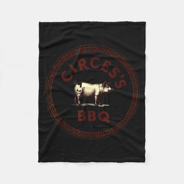 Funny greek mythology circe's bbq adventure  fleece blanket (Front)