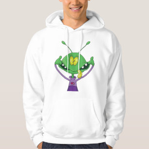 Funny Green Alien Making Silly Face Hoodie