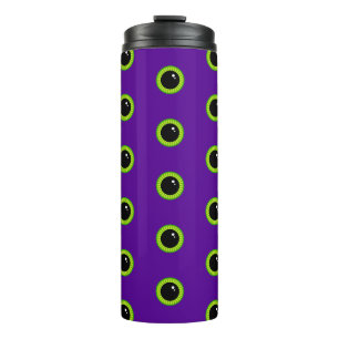 Funny Green and Purple Monster Eyes Thermal Tumbler
