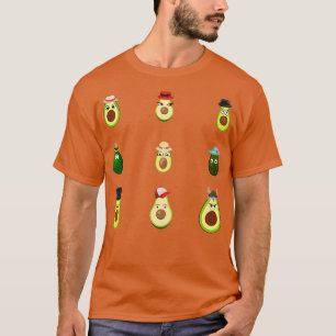 Funny Green Avocados with Hats T-Shirt