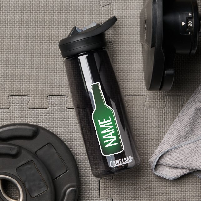 Funny green beer bottle logo custom water bottle (Gym)