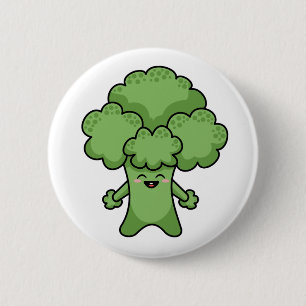 Funny Green Broccoli 6 Cm Round Badge