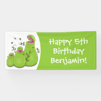 Funny green carnivorous pitcher plants cartoon