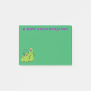 Funny green carnivorous pitcher plants cartoon post-it notes