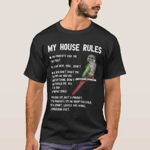 Funny Green Cheek Conure Sayings Birding Parrot Mo T-Shirt