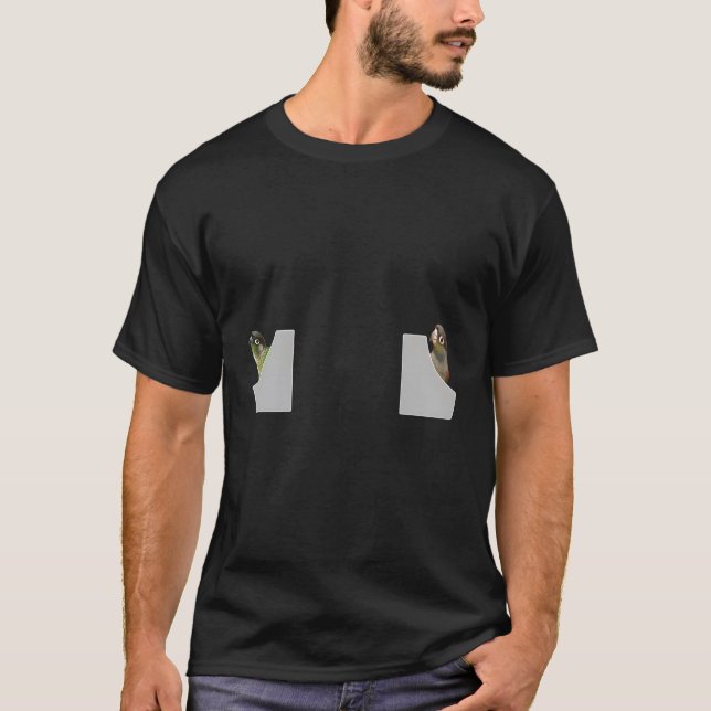 Funny Green Cheek Conure Shirt Cute Pocket Conure  (Front)