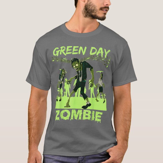 Funny Green Day Billie Joe Zombie funny T-Shirt (Front)