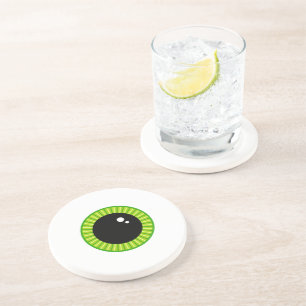 Funny Green Eyeball Coaster