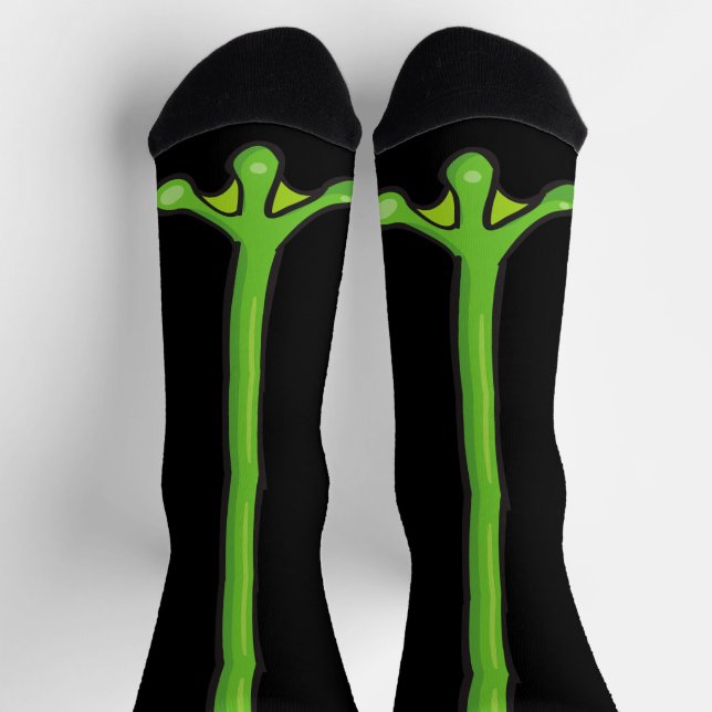 Funny green frog legs Halloween Party  Socks (Top)
