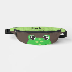 Funny Green Frog Personalized  Bum Bags