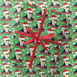 Funny Green Ho Its President Joe Biden Christmas Wrapping Paper