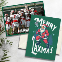 Funny Green Merry Laxmas Lacrosse Team Christmas