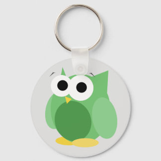 Funny Green Owl Keychain