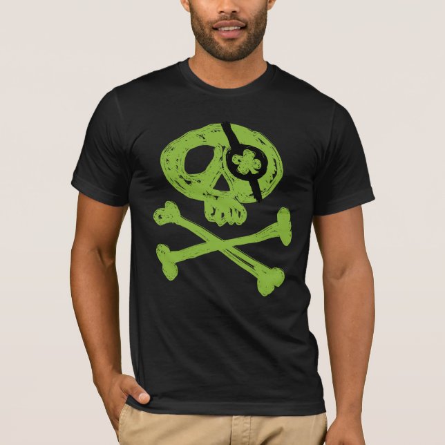 Funny Green Pirate T-shirt (Front)