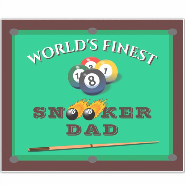 Funny Green Pool Table Snooker Dad Father's Day (Front)