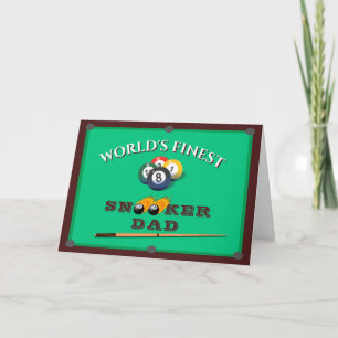 Funny Green Pool Table Snooker Dad Father's Day Card