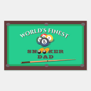 Funny Green Pool Table Snooker Dad Father's Day Rectangular Sticker