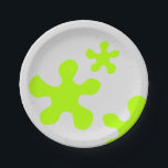 Funny green slime grey kids party paper plates<br><div class="desc">Funny green slime grey kids party paper plates</div>