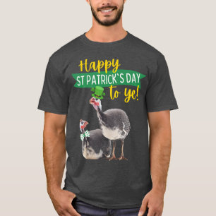 Funny Green St Patrick's Day Gift Guinea Hen Fowl  T-Shirt