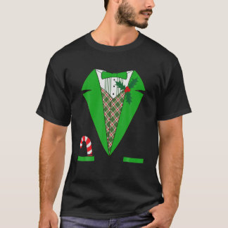 Funny Green Tuxedo Costume For Xmas Christmas T-Shirt