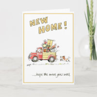Funny greeting card - new home