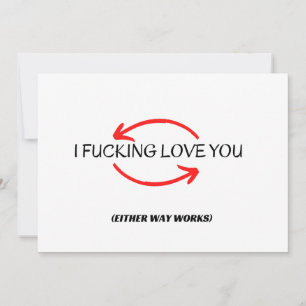 Funny Greeting, Rude Card for Husband or Boyfriend