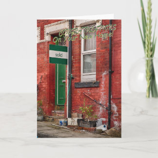 Funny greetings card moving home