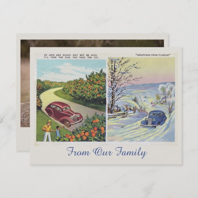 Funny Greetings From Florida Photocard (Front/Back)