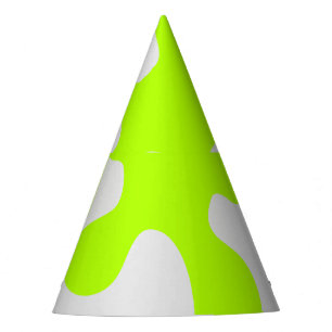 Funny grey green slime fun modern kids party hat