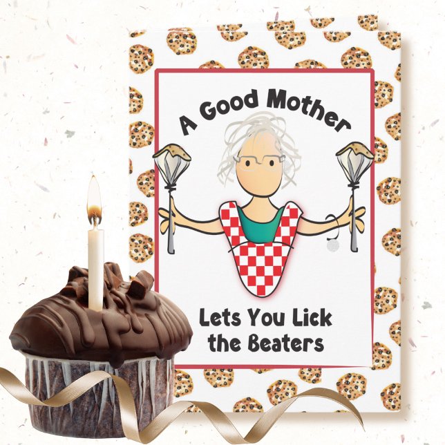 Funny Grey Hair Cartoon Mother Mum Mum Birthday    Card (Creator Uploaded)