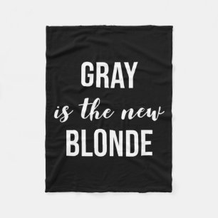 Funny Grey Hair Grey Quote Birthday Old Men Women Fleece Blanket