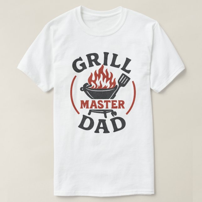 Funny Grill Master Dad BBQ T-Shirt (Design Front)
