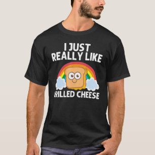 Funny Grilled Cheese Design Cheese Sandwich Lover  T-Shirt